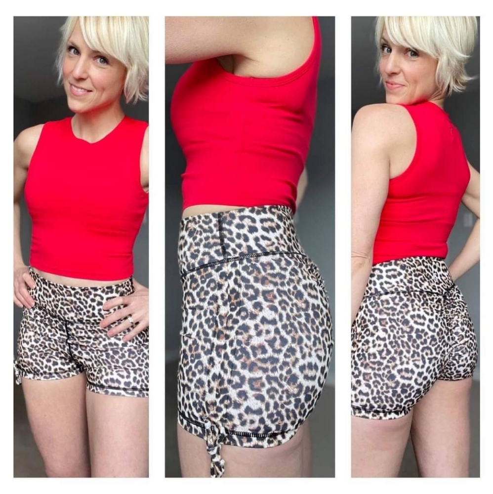 Zyia Leopard Brilliant Scrunchy Hustle Shorts SOLD
